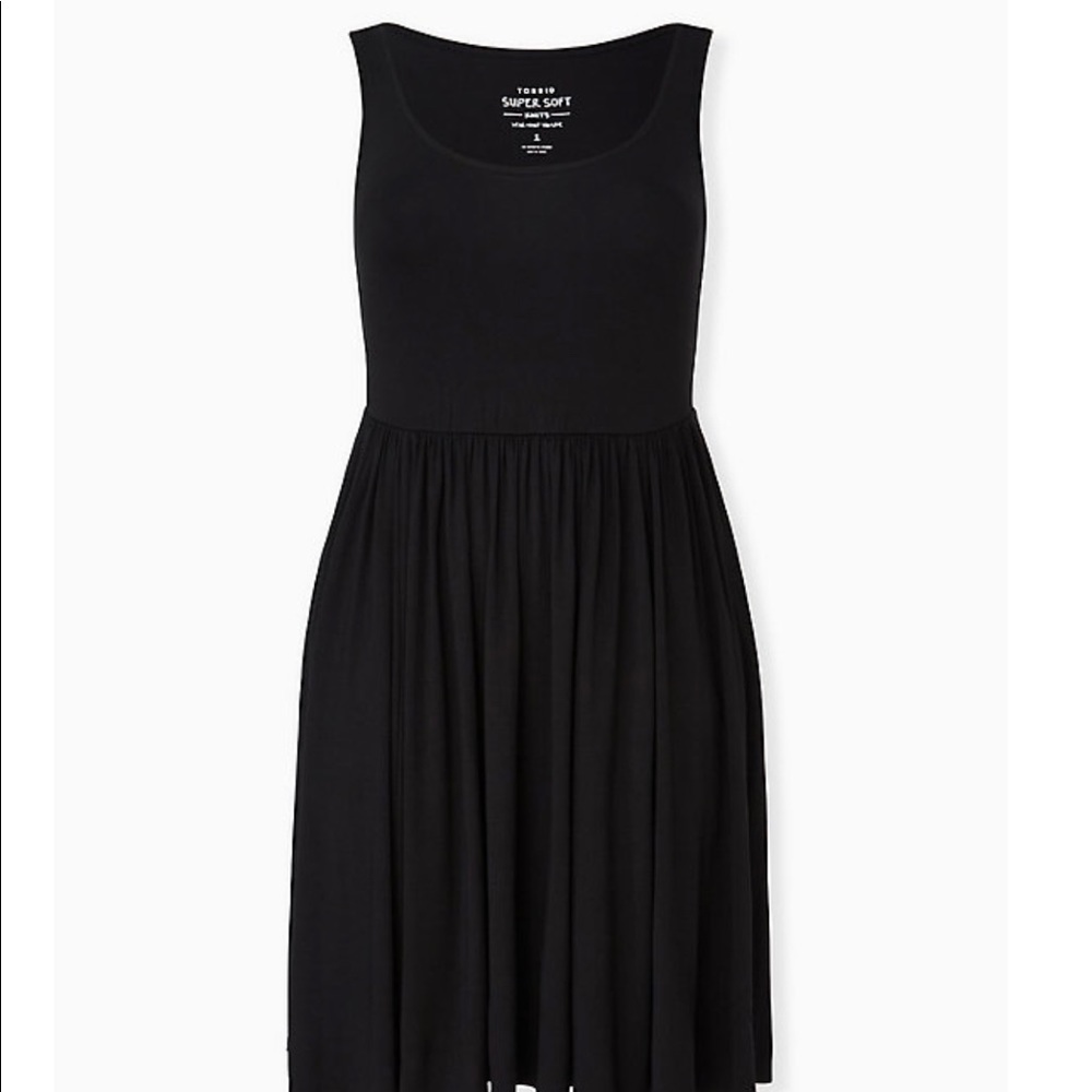 BLACK JERSEY SKATER DRESS